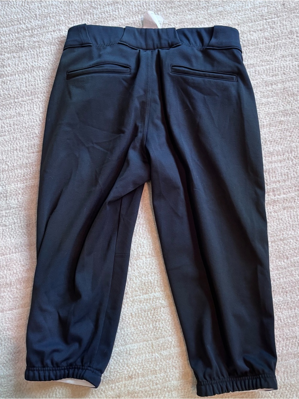 Under Armour Softball Cropped Black Athletic Pants with Silver Logo - Picture 7 of 9